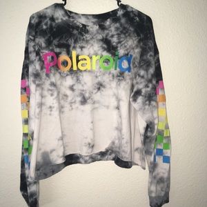 Polaroid Long Sleeve Crop Top